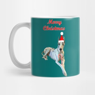 Merry Christmas Harlequin Great Dane Dog Mug